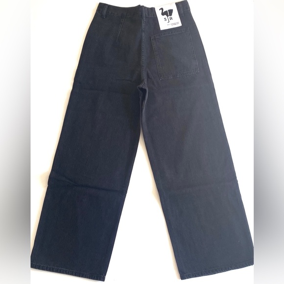 (B52) Free People x Sandrine Rose Wide Curve Leg Jeans in Rock, Size 28, NWT - Picture 7 of 13